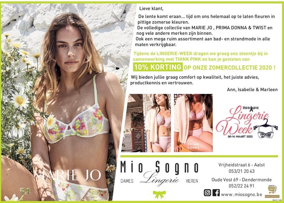 Lingerieweek van 6 - 14 maart 2020 !