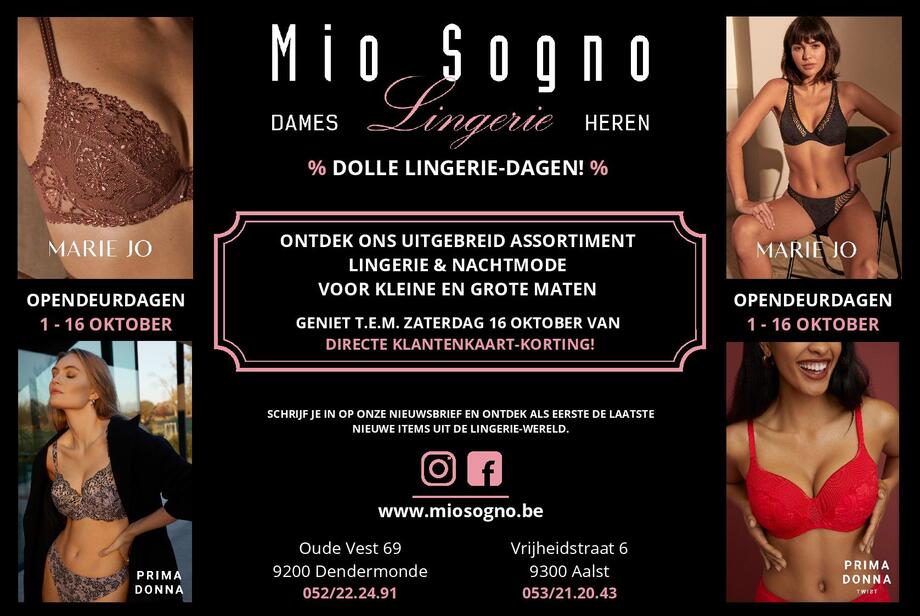 Opendeurdagen Vrijdag 1 oktober tem Zaterdag 16 Oktober!